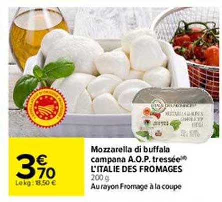 mozzarella di buffala campana a.o.p. tressée l'italie des fromages