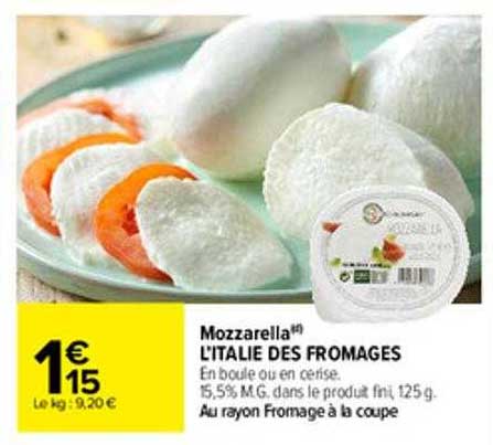 mozzarella l'italie des fromages