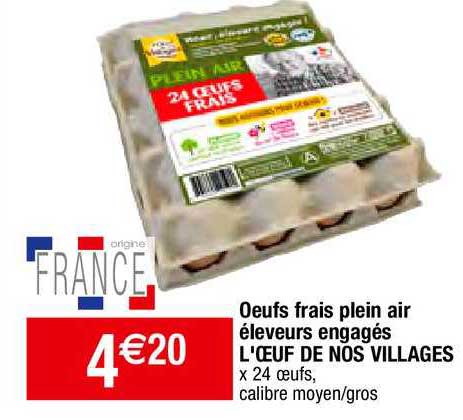 oeufs frais plein air éleveurs engagés l'oeuf de nos villages