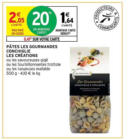 Pâtes Les Gourmandes Conchiglie Les Créations