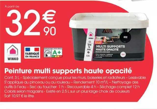 peinture multi supports haute opacité winko
