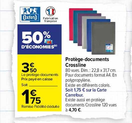 protège-documents crossline oxford