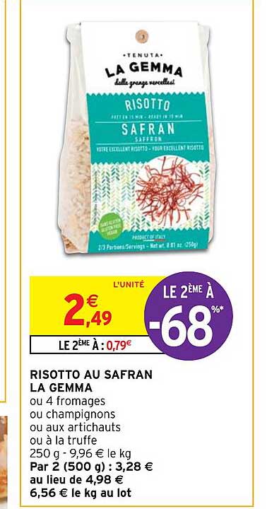 risotto au safran la gemma
