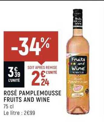 rosé paplemousse fruits and wine