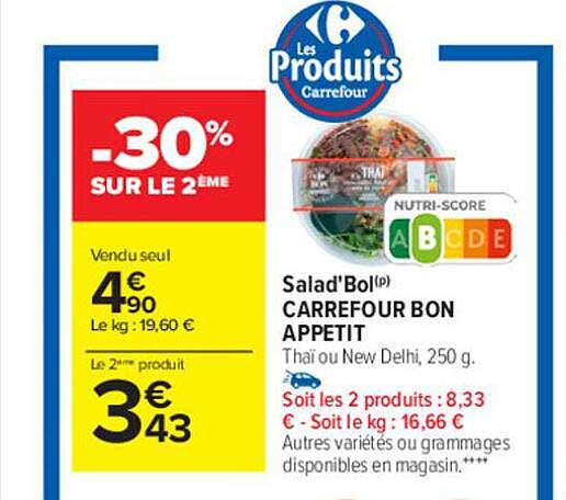 Salad'bol Carrefour Bon Appétit