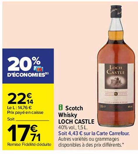 scotch whisky loch castle