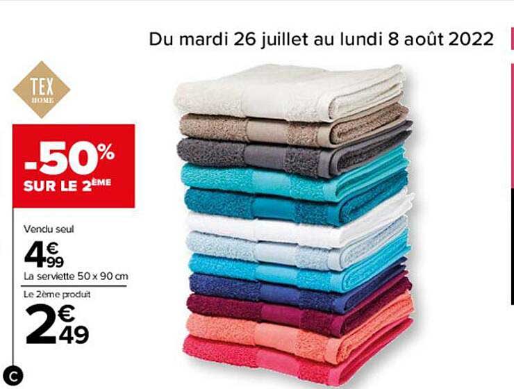 Serviette 50 X 90 Cm Tex