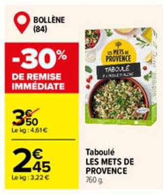 taboulé les mets de provence