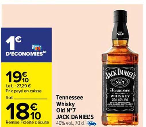 tennessee whisky old n°7 jack daniel's