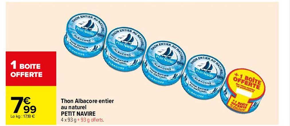 Thon Albacore Entier Au Naturel Petit Navire