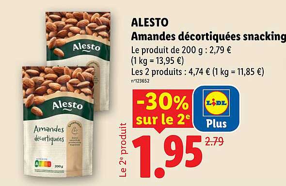 ALESTO Amandes décortiquées smacking