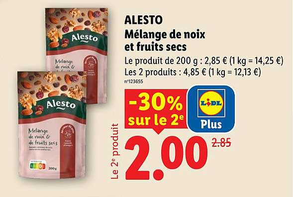 ALESTO Mélange de noix et fruits secs