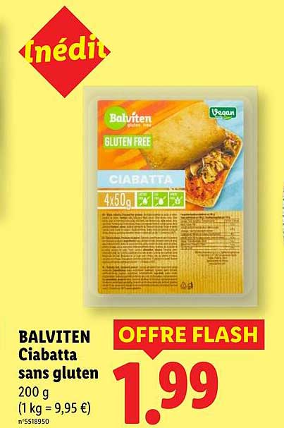 Balviten Ciabatta sans gluten