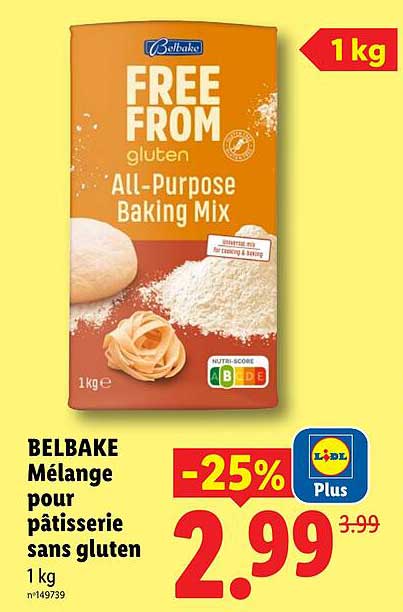 BELBAKE Mélange pour pâtisserie sans gluten