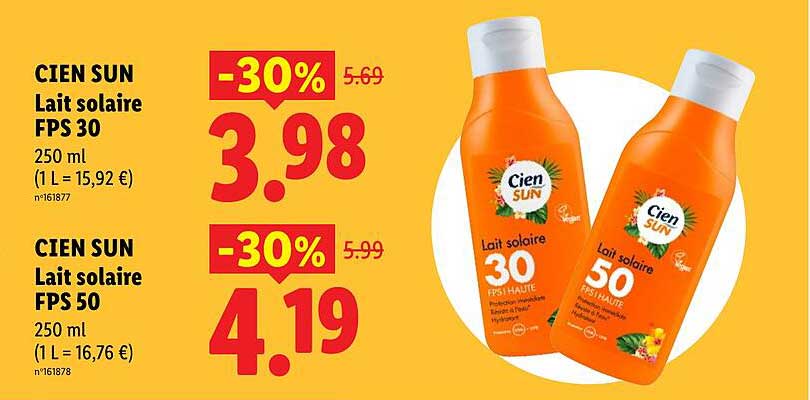 CIEN SUN Lait solaire