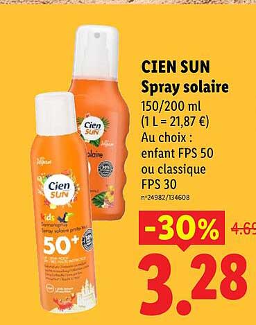 CIEN SUN Spray solaire