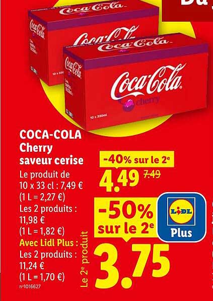 COCA-COLA Cherry saveur cerise