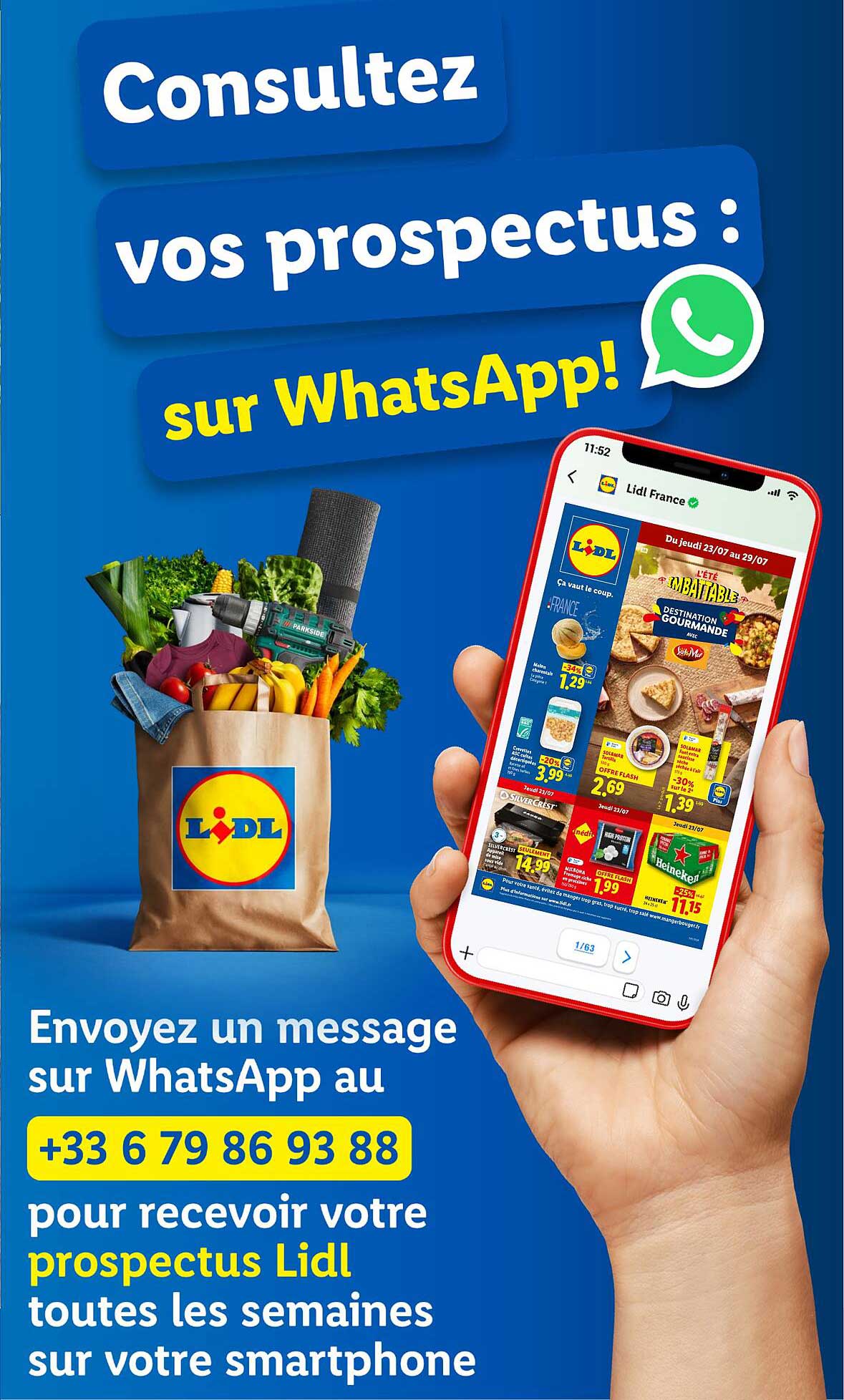 Consultez vos prospectus sur WhatsApp!