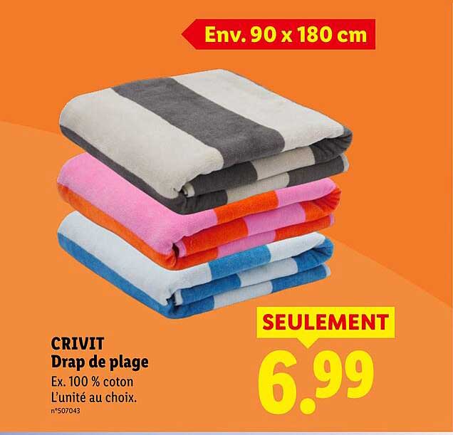 CRIVIT Drap de plage