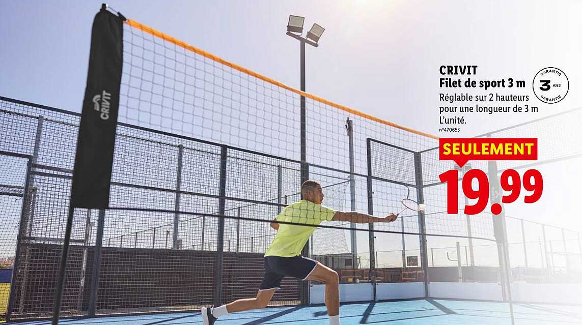 CRIVIT Filet de sport 3 m