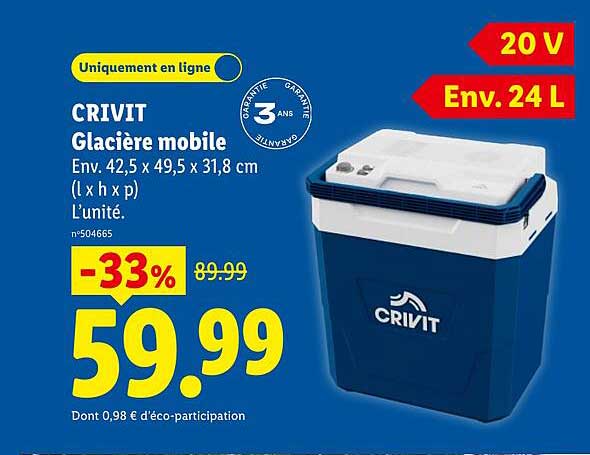 CRIVIT Glacière mobile