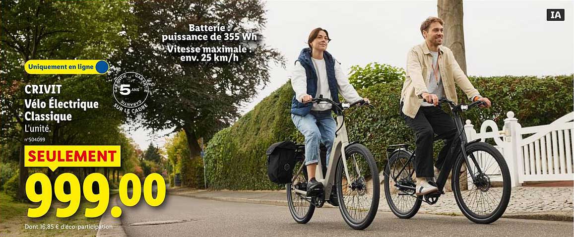 CRIVIT Vélo Électrique Classique