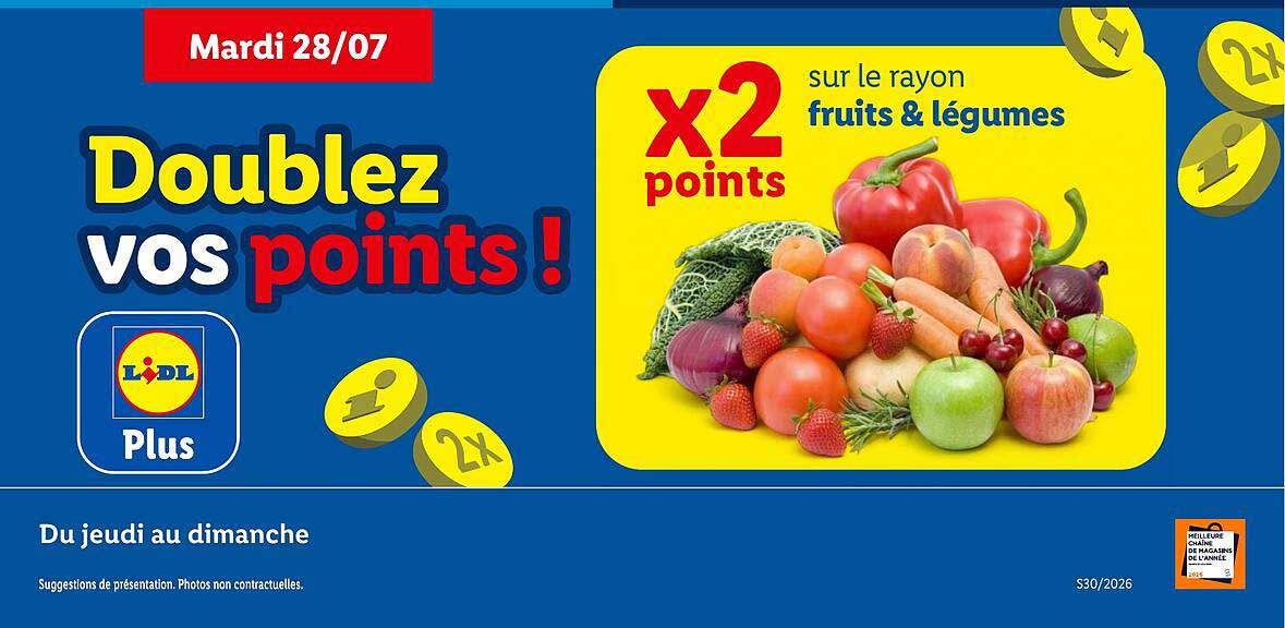 Doublez vos points !