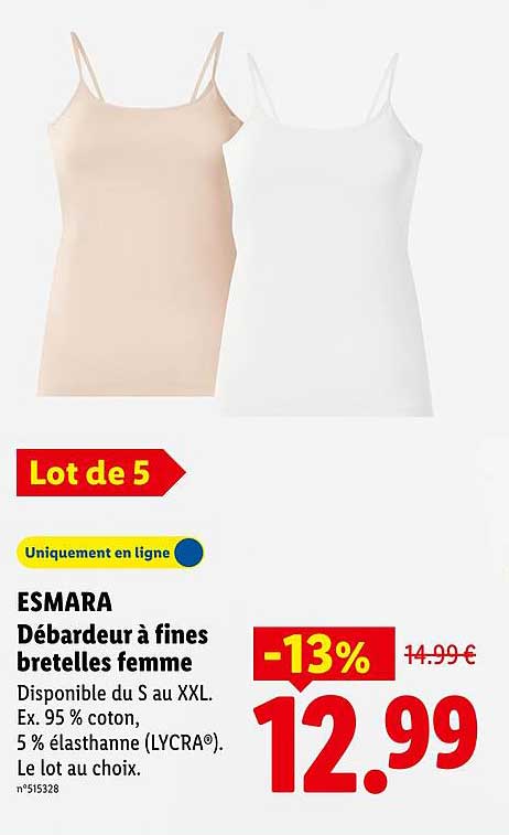 ESMARA Débardeur à fines bretelles femme