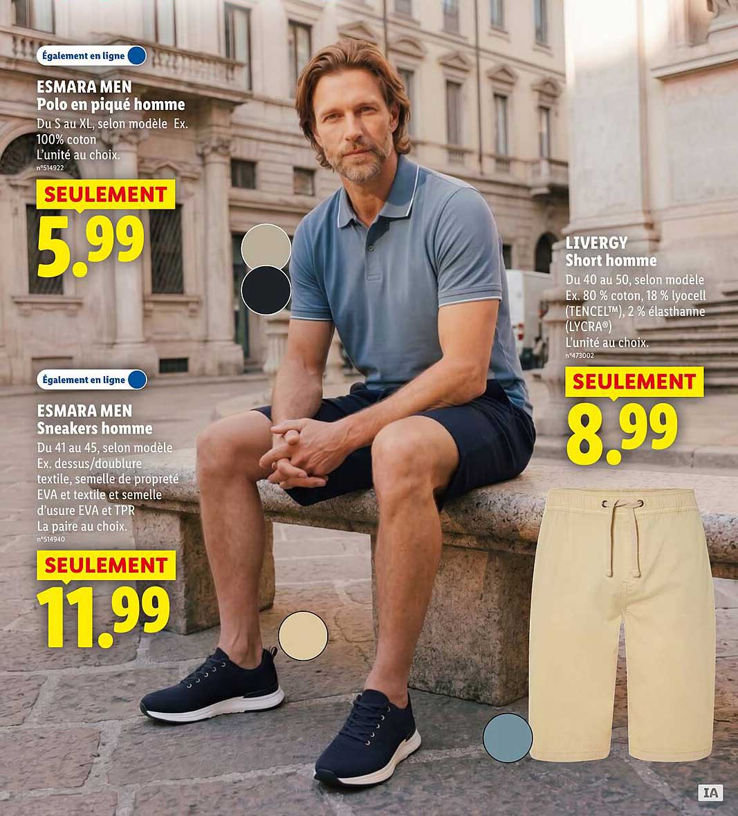ESMARA MEN Polo en piqué homme