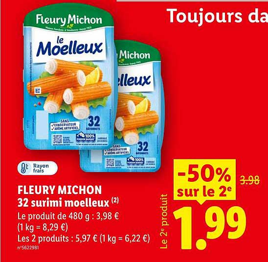 FLEURY MICHON 32 surimi moelleux