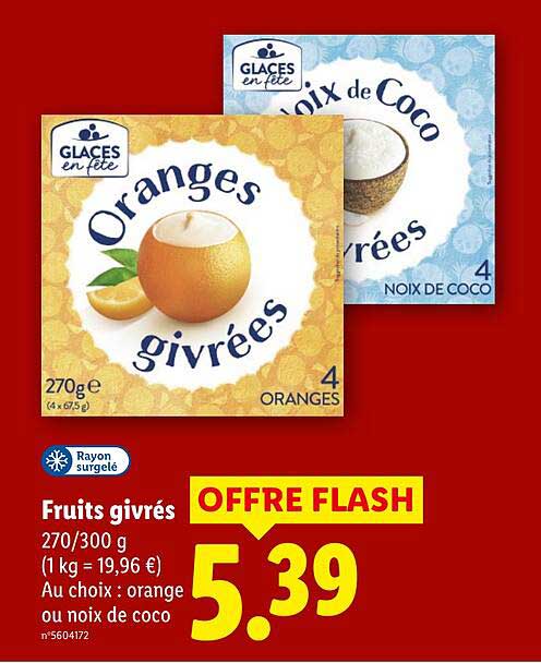 Glaces en fête Oranges givrées