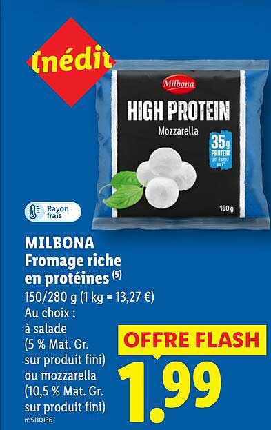 Milbona Fromage riche en protéines