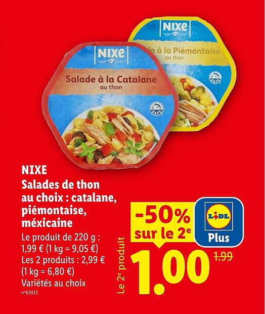 NIXE Salades de thon au choix