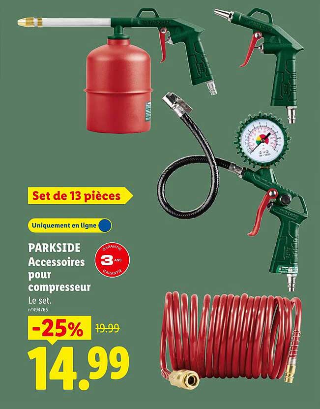 PARKSIDE Accessoires pour compresseur