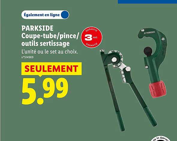 PARKSIDE Coupe-tube/pince/outils sertissage