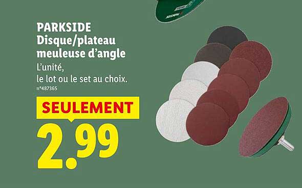 PARKSIDE Disque/plateau meuleuse d’angle