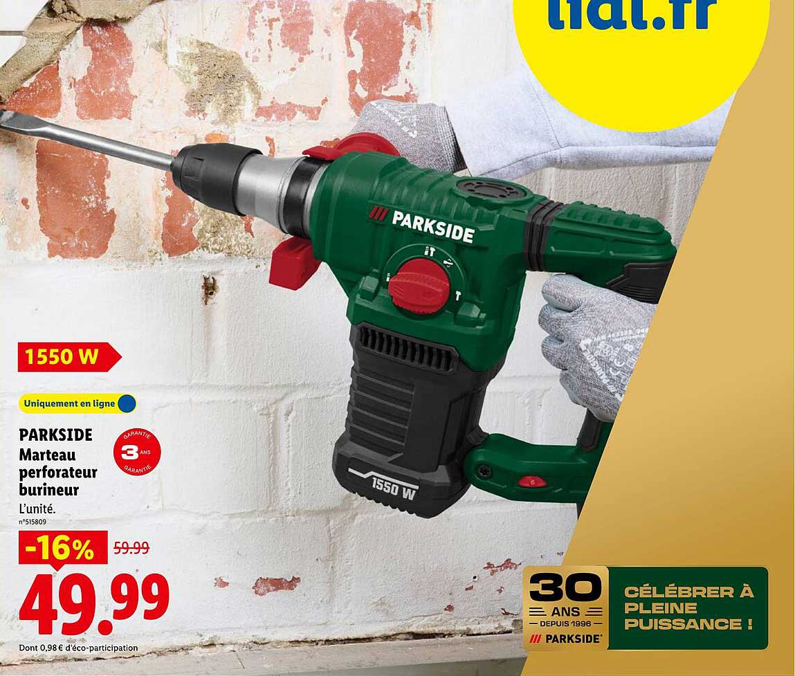 PARKSIDE Marteau perforateur burineur