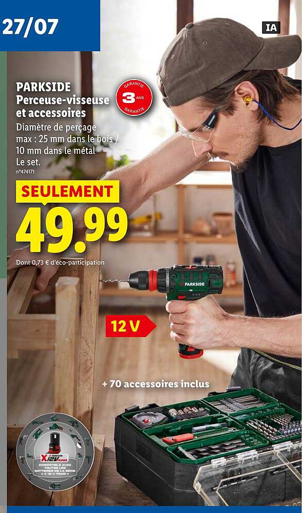 PARKSIDE Perceuse-visseuse et accessoires