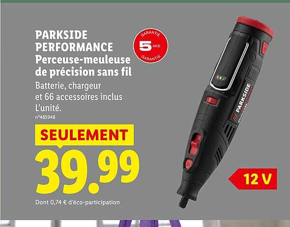 PARKSIDE PERFORMANCE Perceuse-meuleuse de précision sans fil