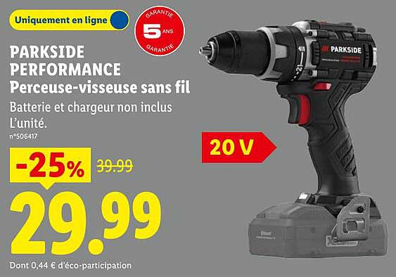 PARKSIDE PERFORMANCE Perceuse-visseuse sans fil