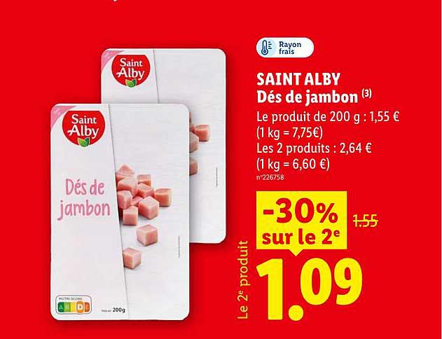 Saint Alby Dés de jambon