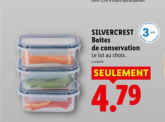 SILVERCREST Boîtes de conservation