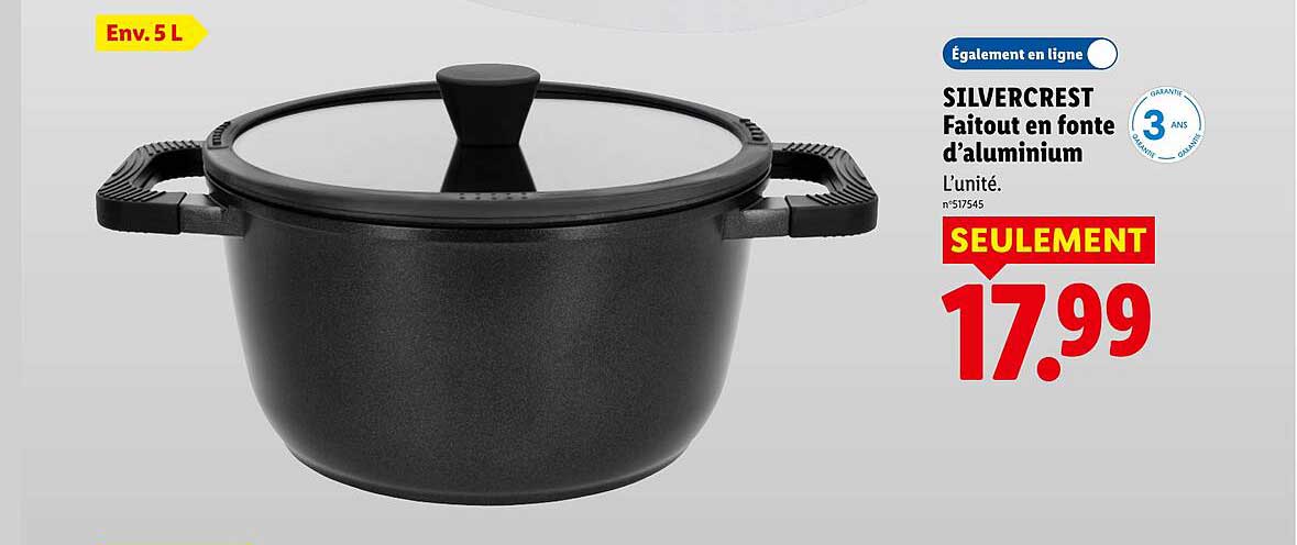 SILVERCREST Faitout en fonte d’aluminium