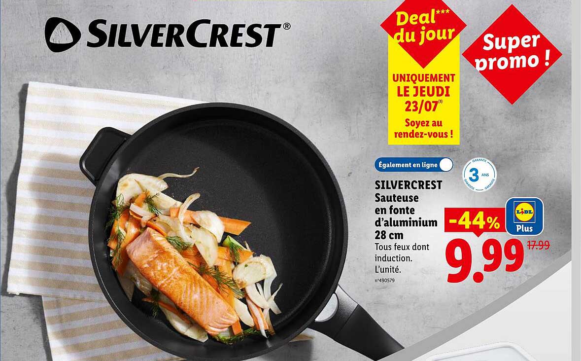SILVERCREST Sauteuse en fonte d’aluminium