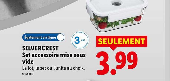 SILVERCREST Set accessoire mise sous vide