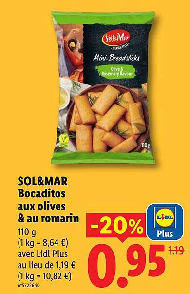 SOL&MAR Bocaditos aux olives & au romarin