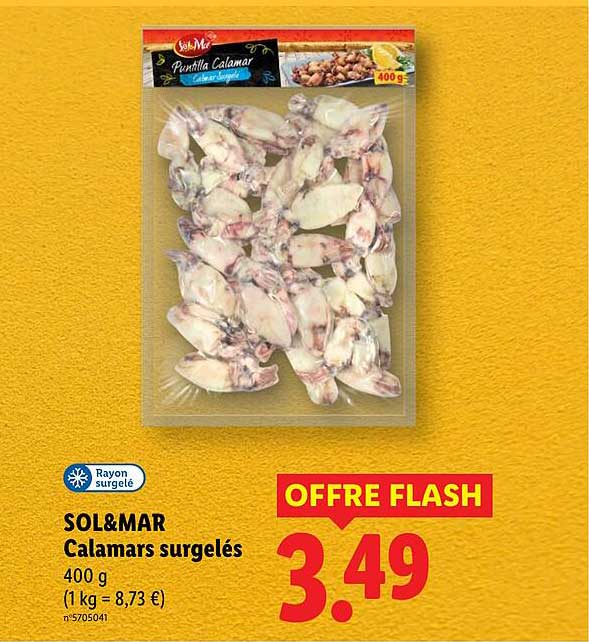 SOL&MAR Calamars surgelés