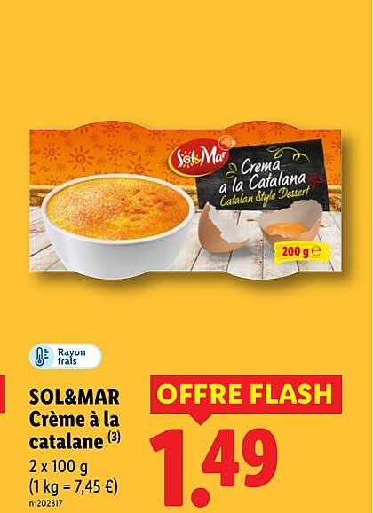 Sol&Mar Crème à la catalane