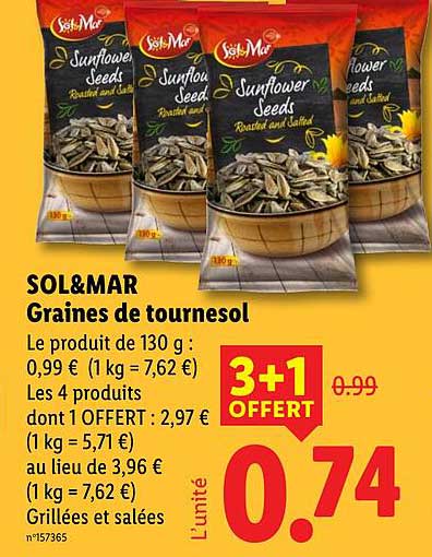 SOL&MAR Graines de tournesol