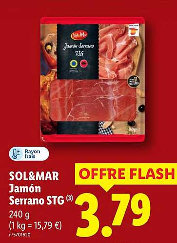 SOL&MAR Jambón Serrano STG
